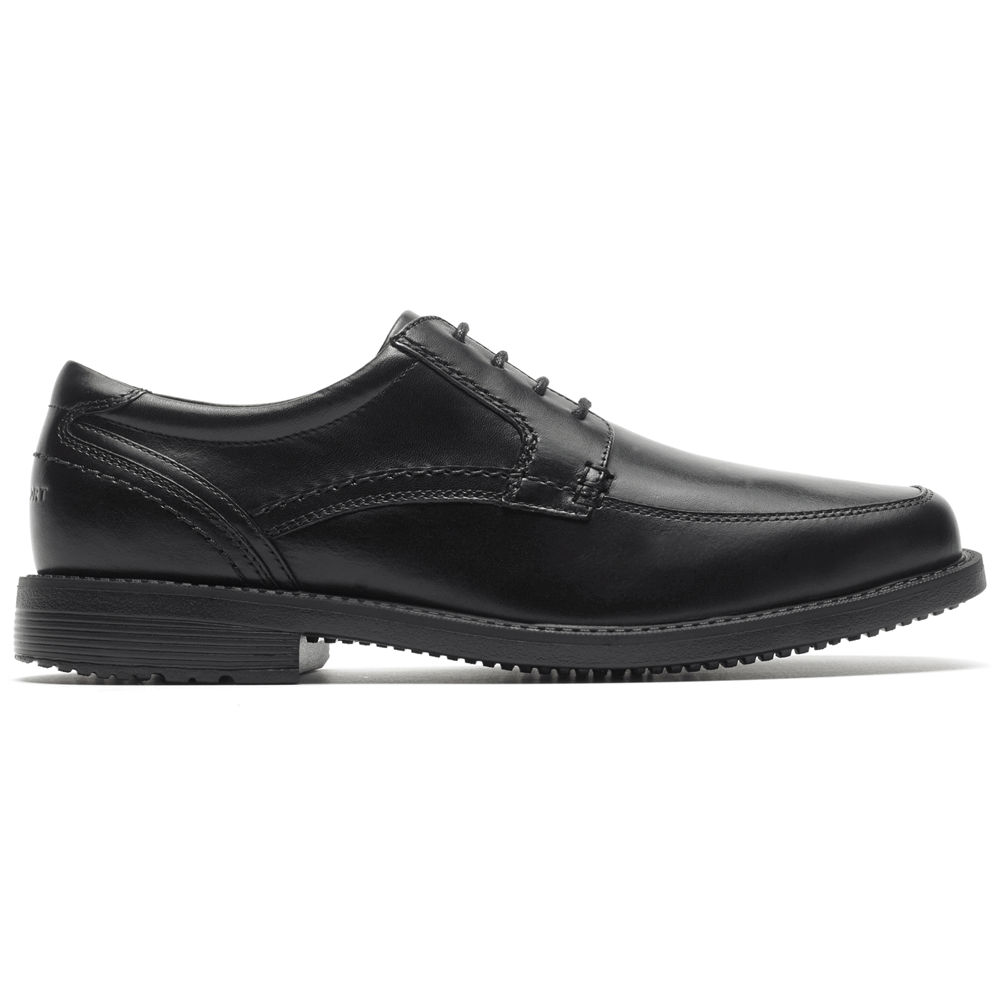 Rockport Singapore Mens Lace Up - Style Leader 2 Apron Toe Black - VO9875401